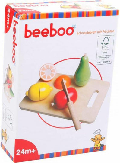 Beeboo Ξύλο Κοπής με Φρούτα και Μαχαιράκι από Ξύλο