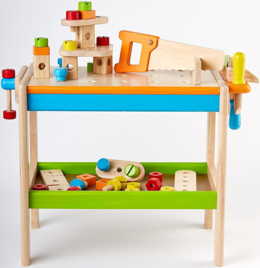Pin Toys Wooden Carpenter's Bench with Tools for 3+ Years 48 cm