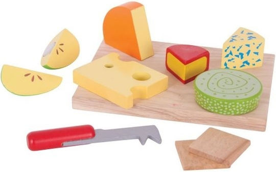 Big Jigs Holzplatte mit Käse für 3+ Jahre