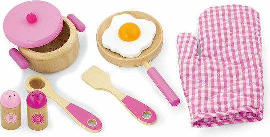 Viga Toys Cooking Tool Set - Pink από Ξύλο για 3+ Ετών 9τμχ