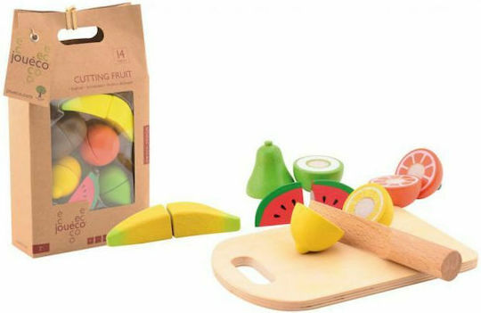 Joueco Joc cu fructe și legume Cutting Fruit din lemn 14buc
