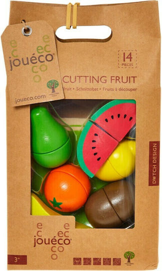 Joueco Joc cu fructe și legume Cutting Fruit din lemn 14buc