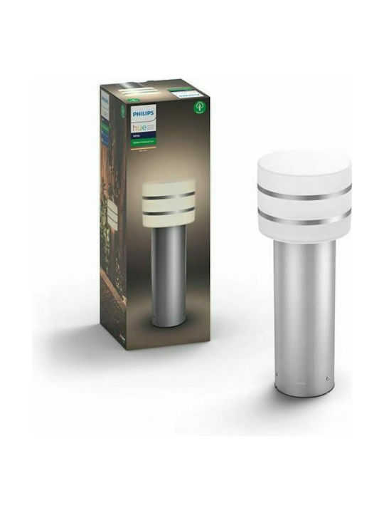 Philips Tuar Outdoor Floor Lamp Small Post 9W IP44 for E27 Silver