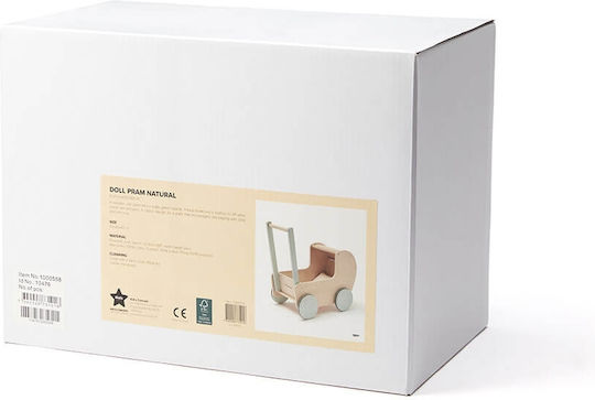 Kids Concept Cărucior Pentru Păpuși Din Lemn Pentru 3+ Ani 50.5 Cm