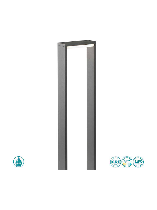 Faro Barcelona Alp Small Post Outdoor Floor Lamp 7W with Warm White Light IP54 Black