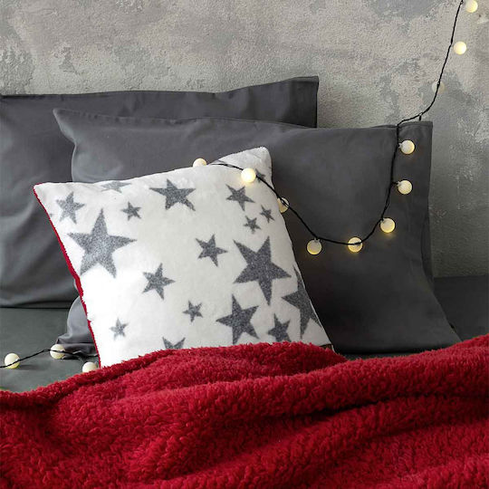 Nima Weihnachtsdekoratives Kissen Lunar Platz Weiß 45x45cm