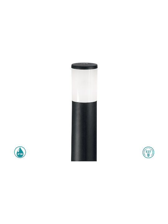 Ideal Lux Amelia PT1 Outdoor Floor Lamp Small Post 23W IP55 for E27 Black