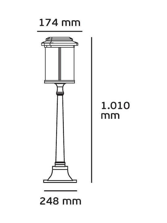 VK Lighting Small Post 20W 101x24.8cm VK Lighting Small Post 20W 101x24.8cm