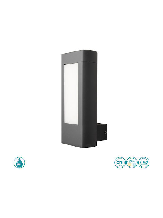 Sun Light Outdoor Floor Lamp Small Post LED Outdoor 10W with Warm White Light IP54 Black