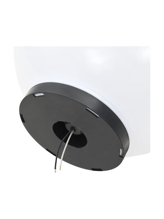 vidaXL Outdoor Floor Lamp Globe for Outdoor Space 12W IP44 for E27 Socket White