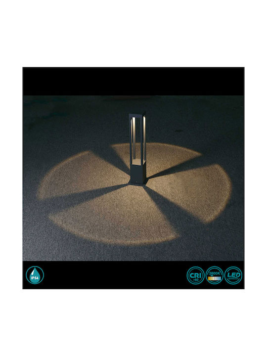 Faro Barcelona Agra Outdoor Floor Lamp Small Post 9W with Warm White Light IP55 Black