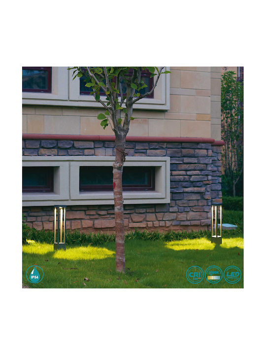 Faro Barcelona Agra Outdoor Floor Lamp Small Post 9W with Warm White Light IP55 Black