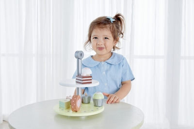 Classic World Cooking Toy / Kitchen Utensils Ξύλινος Δίσκος με Cupcakes made of Wood for 3+ Years Old