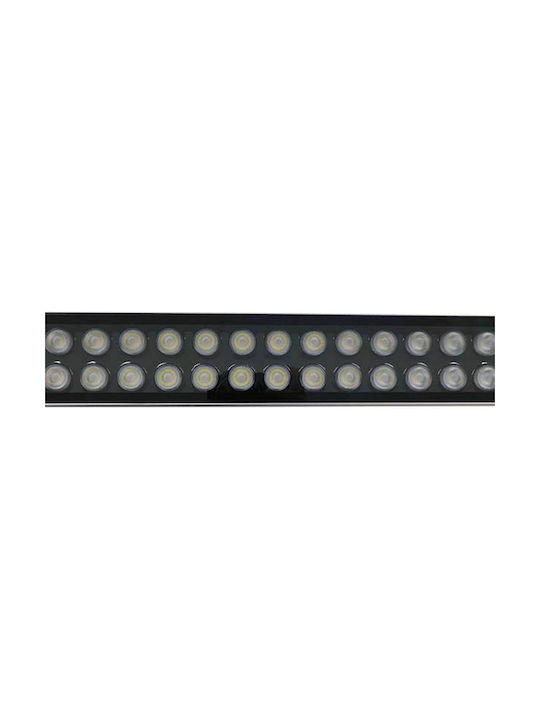 GloboStar Genius Außenstehlampe LED Wall Washer 72W mit Kaltweißem Licht IP66 Silber