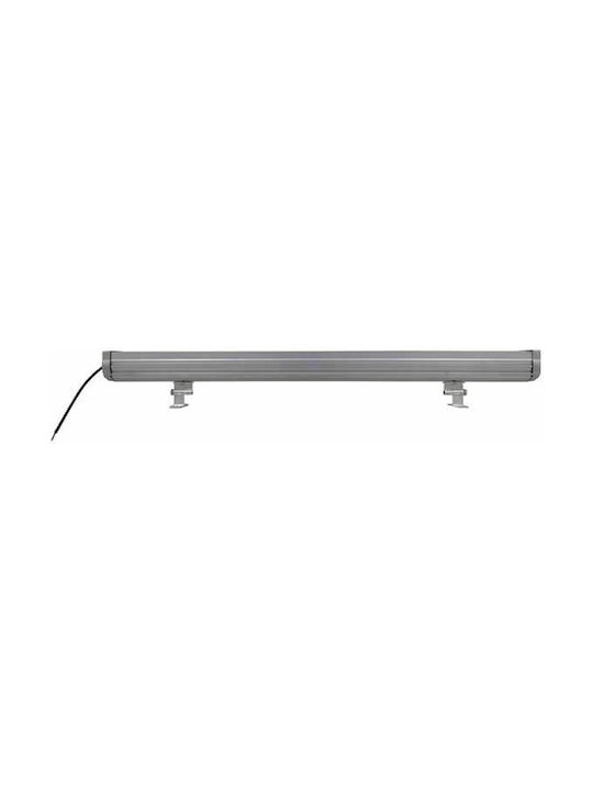 GloboStar Genius Außenstehlampe LED Wall Washer 72W mit Kaltweißem Licht IP66 Silber