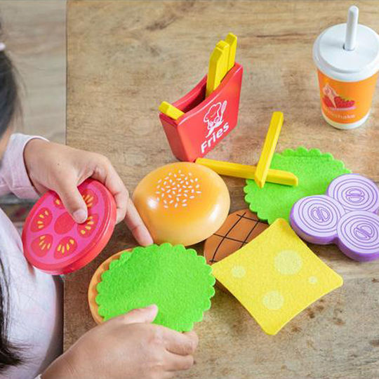 New Classic Toys Fast Food από Ξύλο για 3+ Ετών 3τμχ