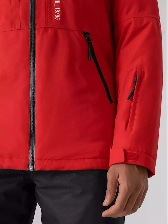4F Men's Ski & Snowboard Jacket Red H4Z21-KUMN003-61S