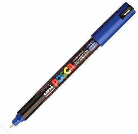 Posca PC-1MR Μαρκαδόρος Σχεδίου Blue 0.7mm