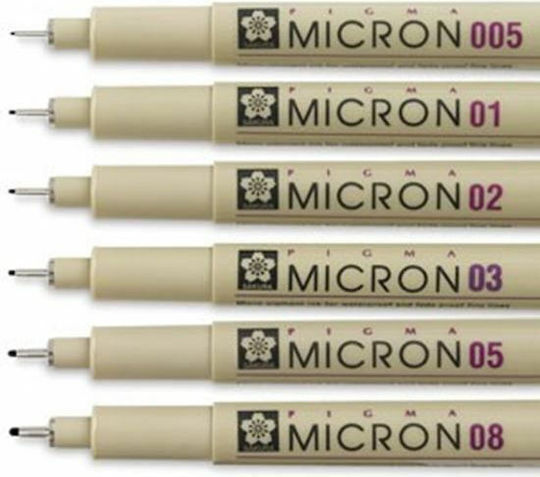Sakura Pigma Micron 02 Μαρκαδόρος Σχεδίου Μαύρος 0.3mm