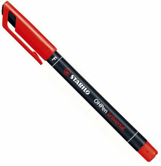 Stabilo ΟΗPen Universal F Transparency Marker 0.7mm Red