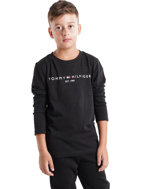 Kids' Shirt Long Sleeve Black ESSENTIAL