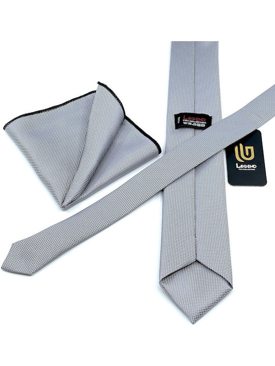 Legend Accessories Подредба Мъжка Вратовръзка Синтетична Монохромна в Сив Цвят