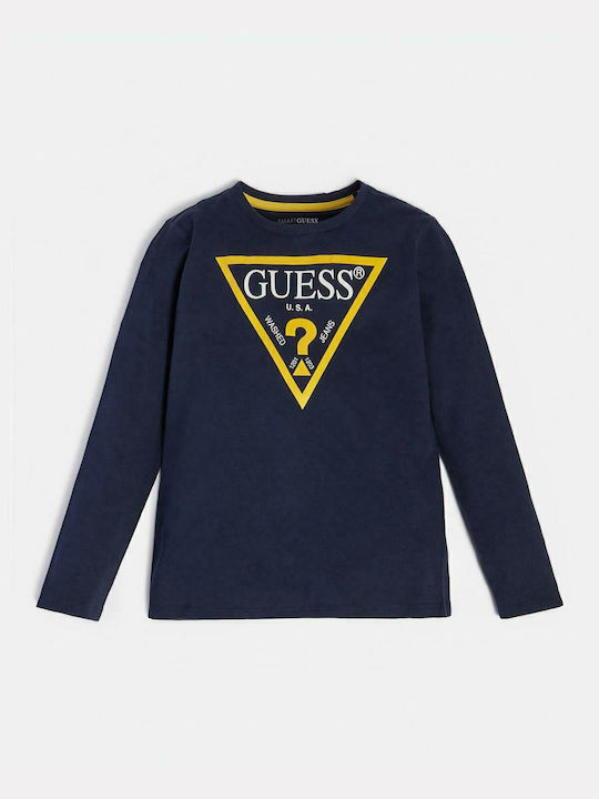 Kids Long-Sleeved Navy Blue Blouse