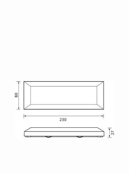 Vivalux Alvia RC Επιτοίχιο Εξωτερικό Σποτ LED IP65 4W 80εκ.