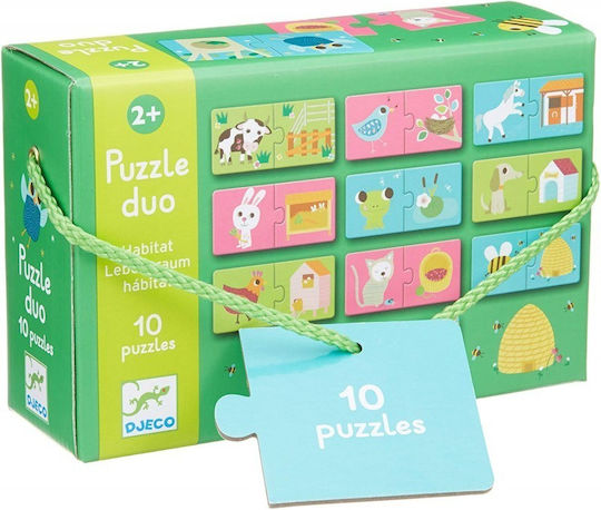 Kids Puzzle Little Animals in Their Nest for 2+ Years 20pcs Djeco
