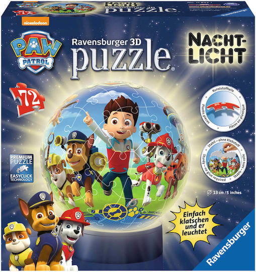Puzzleball Paw Patrol pentru 6+ ani+ Ani 72buc Ravensburger
