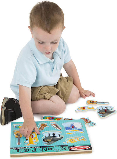Дървено Детски Пъзел с Шипове Sound Musical Instruments 8бр Melissa & Doug
