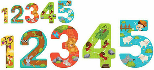 Παιδικό Puzzle Number with Aesop's Fables για 3+ Ετών 15pcs Luna