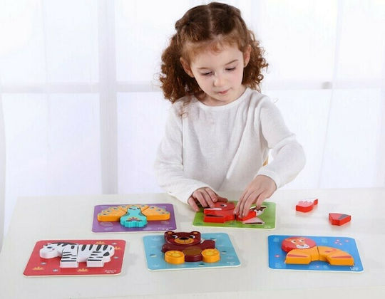 Ξύλινο Παιδικό Puzzle Mini Animals για 1+ Ετών 34pcs Tooky Toys