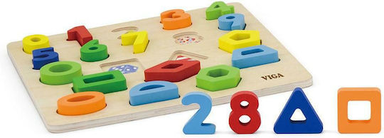 Holz Kinder Steckpuzzle Zahlen & Formen 20pcs Viga Toys