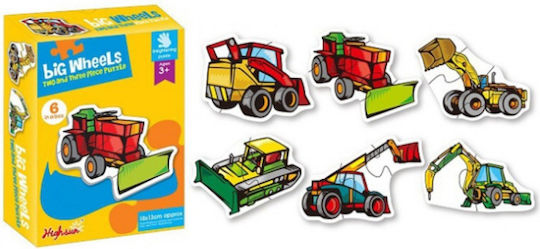 Puzzle pentru Copii Big Wheels pentru 3+ ani+ Ani 3buc Snainter
