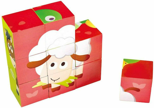 Wooden Kids Puzzle Farm Animal for 2+ years+ Years 9pcs Hape