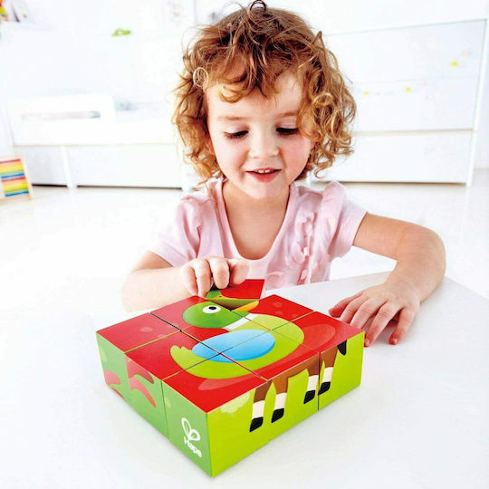 Wooden Kids Puzzle Farm Animal for 2+ years+ Years 9pcs Hape