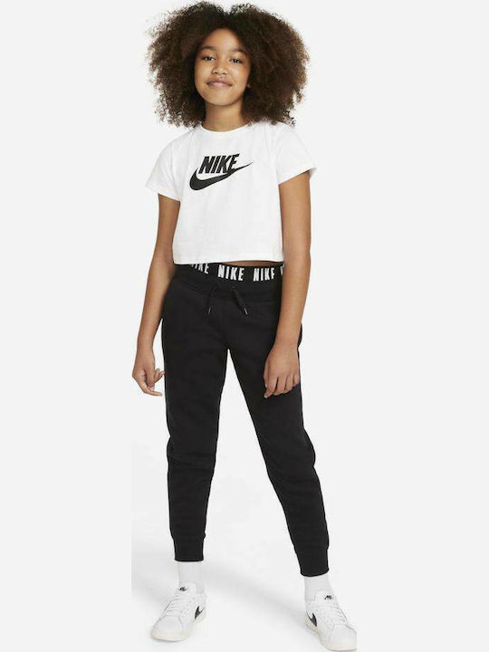 Kids' Crop Top Short Sleeve White Futura