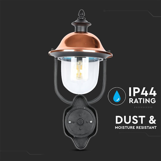 V-TAC Iluminat Exterior Montat Pe Perete Lampion E27 IP44 29x25x52.5cm
