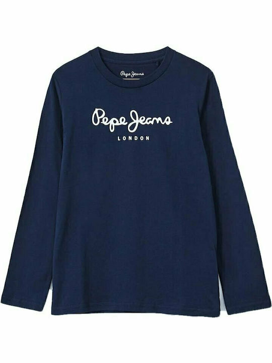 Kids' Shirt Long Sleeve Navy Blue New Herman