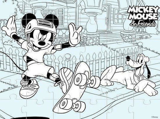 Παιδικό Puzzle Mickey 4 in 1 για 3+ Ετών 48pcs Luna