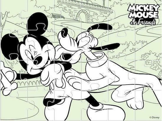 Παιδικό Puzzle Mickey 4 in 1 για 3+ Ετών 48pcs Luna