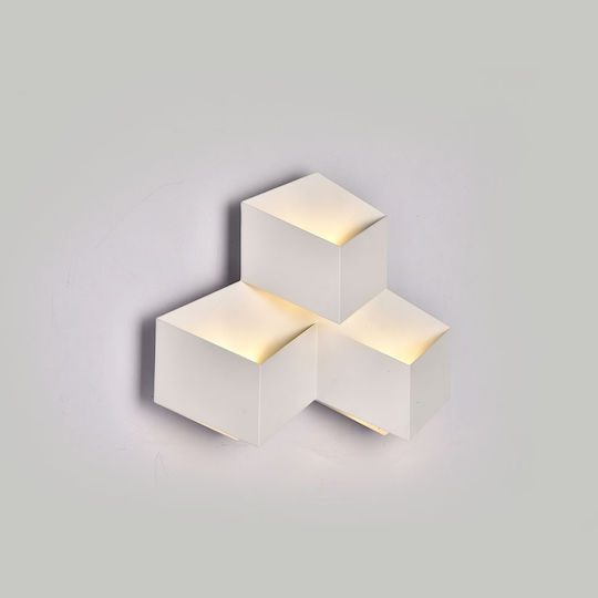 V-TAC Modern Leuchte Wand mit Integrierter LED und Neutralweißes Licht 44x33.5x7.5cm