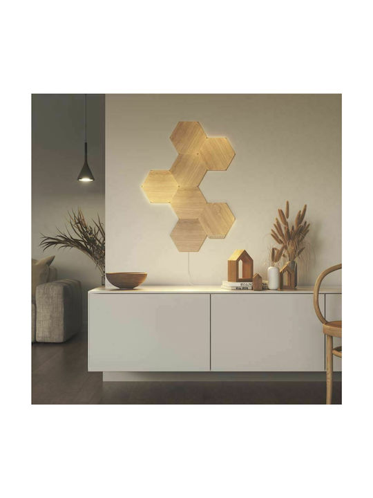 Nanoleaf Smart Διακοσμητικό Φωτιστικό LED Ρυθμιζόμενο Λευκό Hexagon 7τμχ
