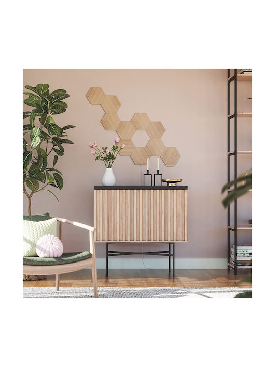Nanoleaf Smart Διακοσμητικό Φωτιστικό LED Θερμό Λευκό 4000K Hexagon 3τμχ