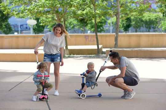 Micro Kids Scooter Mini Deluxe Plus LED 3-Wheel with Seat for 1-5 Years Fuchsia