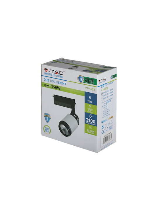 V-TAC Single LED Cool White Spot in Black Color