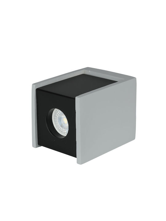 V-TAC VT-860 Μονό Σποτ με Ντουί GU10 σε Γκρι Χρώμα