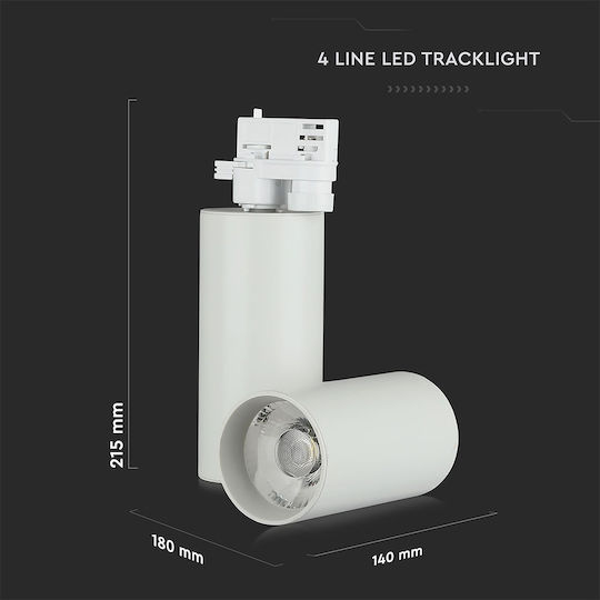 V-TAC Single LED Cool White Spot in White Color