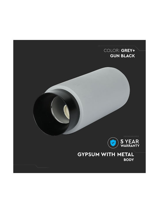 V-TAC VT-865 Μονό Σποτ με Ντουί GU10 σε Μαύρο Χρώμα